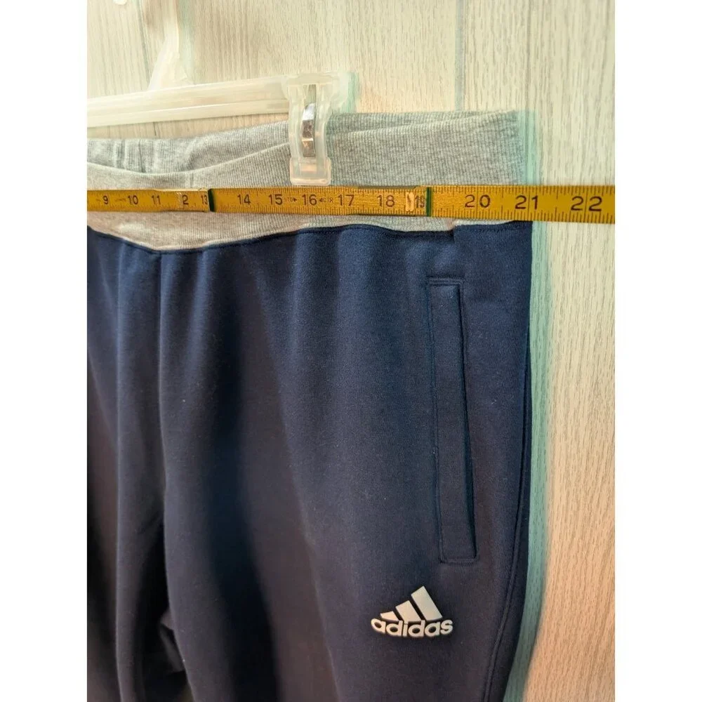 ADIDAS Mens Sweatpants Trousers Joggers XXL 2XL Navy Blue Grey Cotton